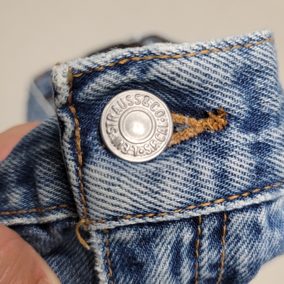 Levi’s 512 Slim Tapered Blue Wash Jeans Vintage Size 16 - Picture 8 of 12